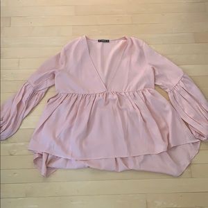 Shein pink babydoll blouse
